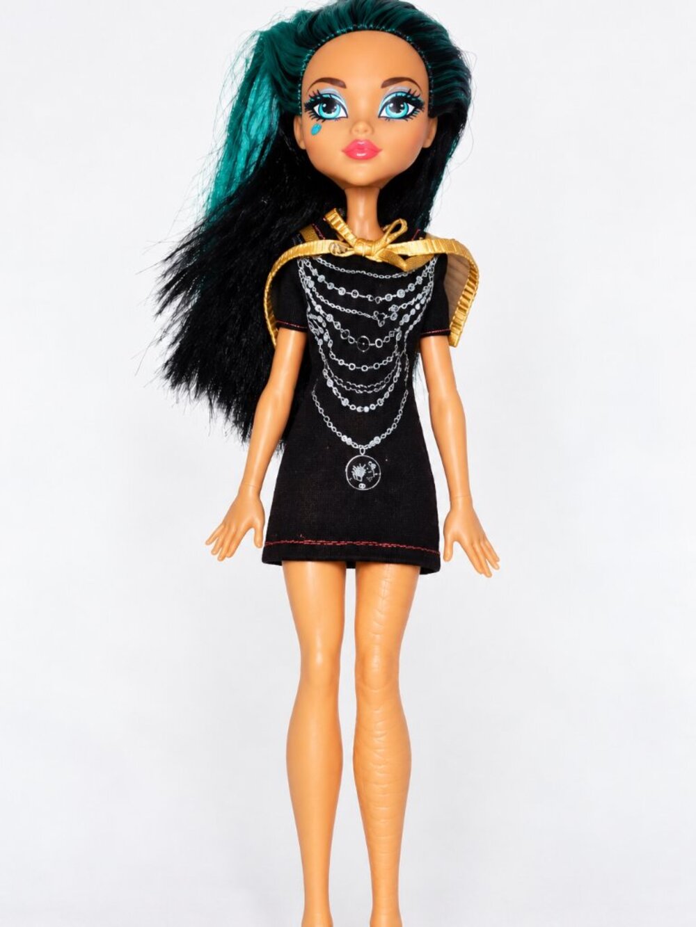 Monster High Cleo de Nile G2 Doll Long Black Teal Hair Black Dress Mattel